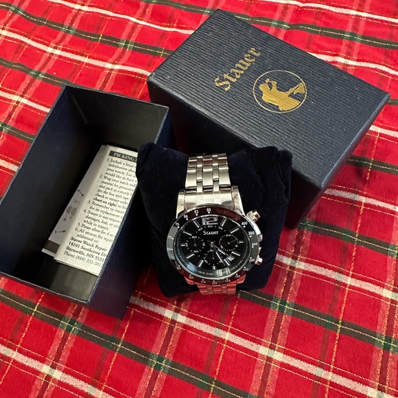 STAUER Jet Setter Stainless Steel Chronograph Watch for Men - New!!! - Picture 6 of 8